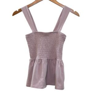 Express Babydoll Top with Ruching Pink Size Extra Small
